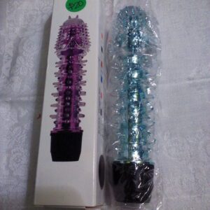 MULTI SPEED VIBRATING DILDO (BLUE) WITH SOFT SPIKES