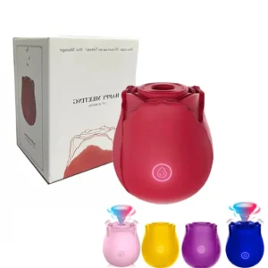 CLITORIAL SUCKING ROSE VIBRATER 10 SPEED PURPLE, BLUE, LIGHT BLUE