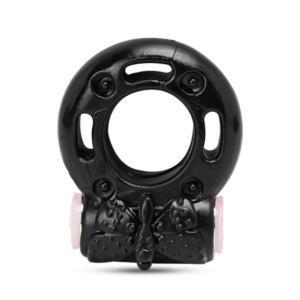 BLACK COLOR BASIC VIBRATING COCK RING