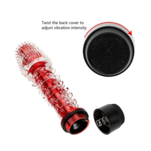 MULTI SPEED VIBRATING DILDO (RED) SOFT SPIKES