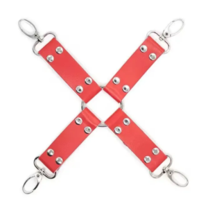 SEX & MISCHIEF ADJUSTABLE CUFFS (CROSS)  (RED)