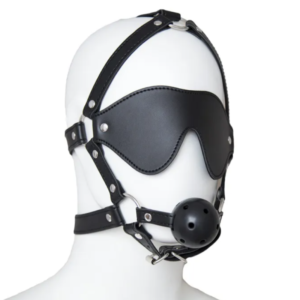 PLAYFUL RESTRAINT SET GAG BALL & BLACK MASK