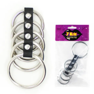 MALE CHASTEDY DEVICE WITH 5 RINGS NO LOCK