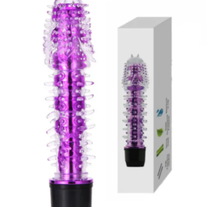 MULTI SPEED VIBRATING DILDO (PURPLE) WITH SOFT SPIKES
