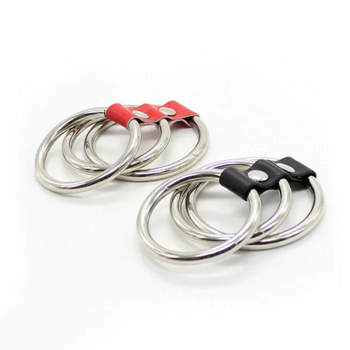MALE CHASTEDY DEVICE 5 RINGS NO LOCK - Image 3