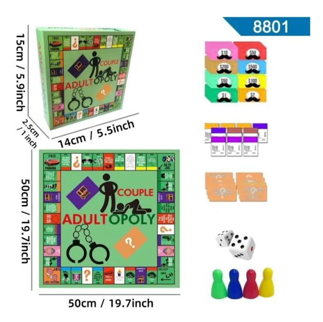 ADULT OPOLY COUPLES BOARD GAME - Image 2