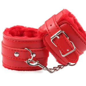 HAND CUFFS LEATHER (RED)