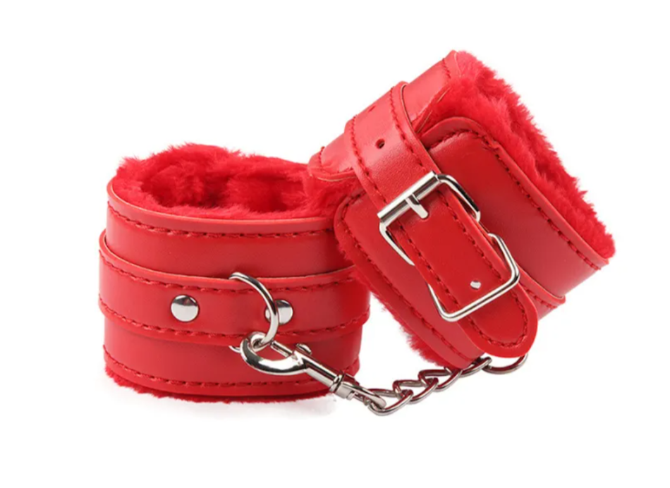 HAND CUFFS LEATHER (RED)