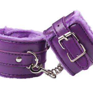 HAND CUFFS LEATHER (PURPLE)