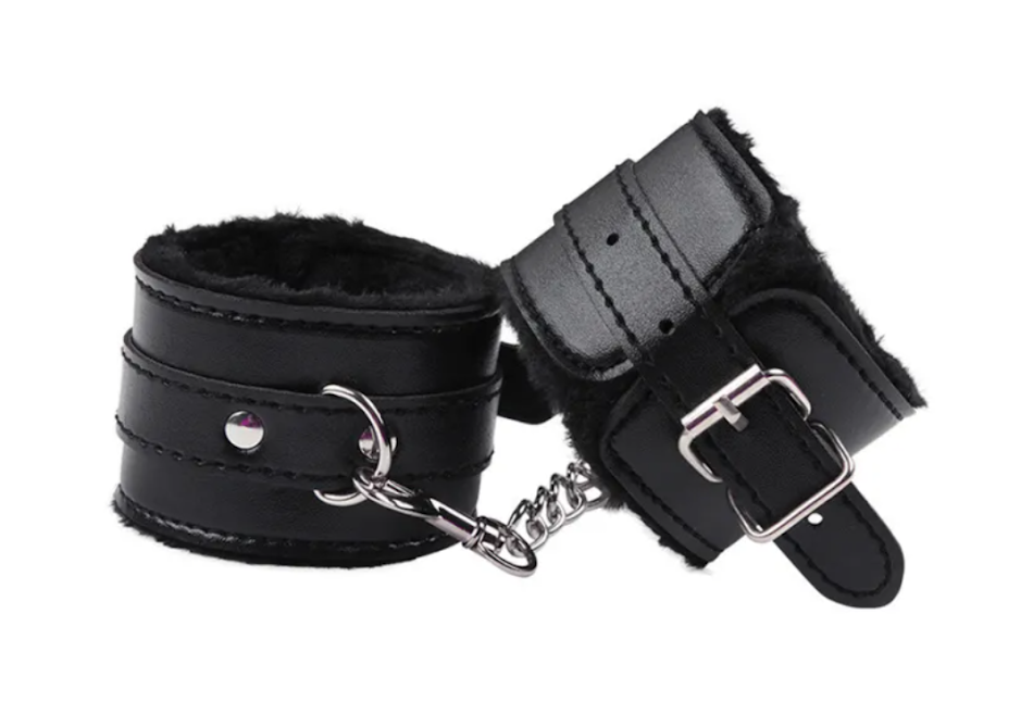 HAND CUFFS LEATHER (BLACK)