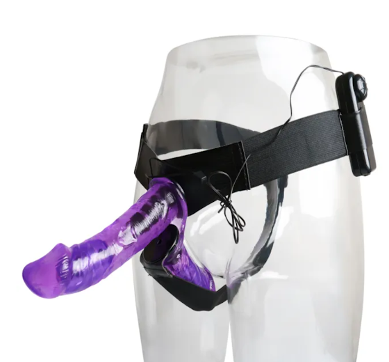 STRAP ON WITH DOUBLE VIBRATING DILDOS