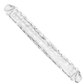 20" CLEAR DOUBLE ENDED DILDO