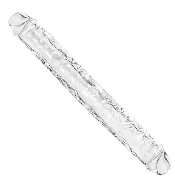20" CLEAR DOUBLE ENDED DILDO