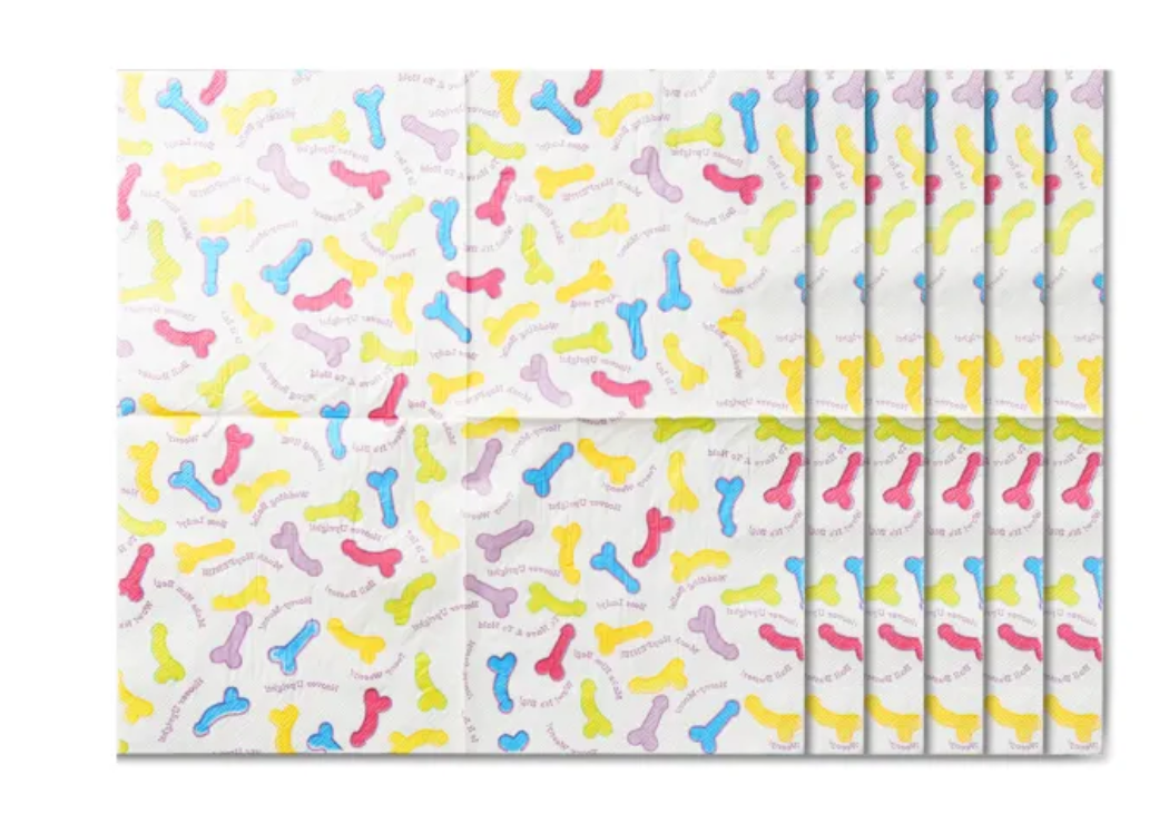 PENIS DECORATED PARTY NAPKINS - Image 2