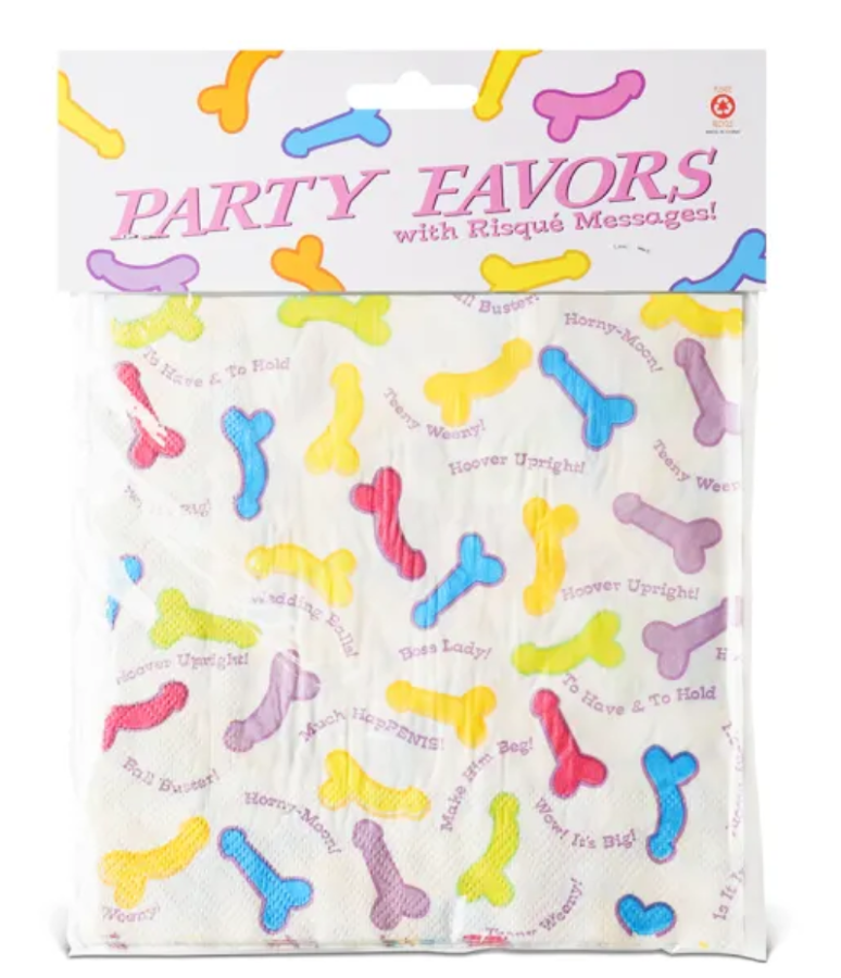 PENIS DECORATED PARTY NAPKINS
