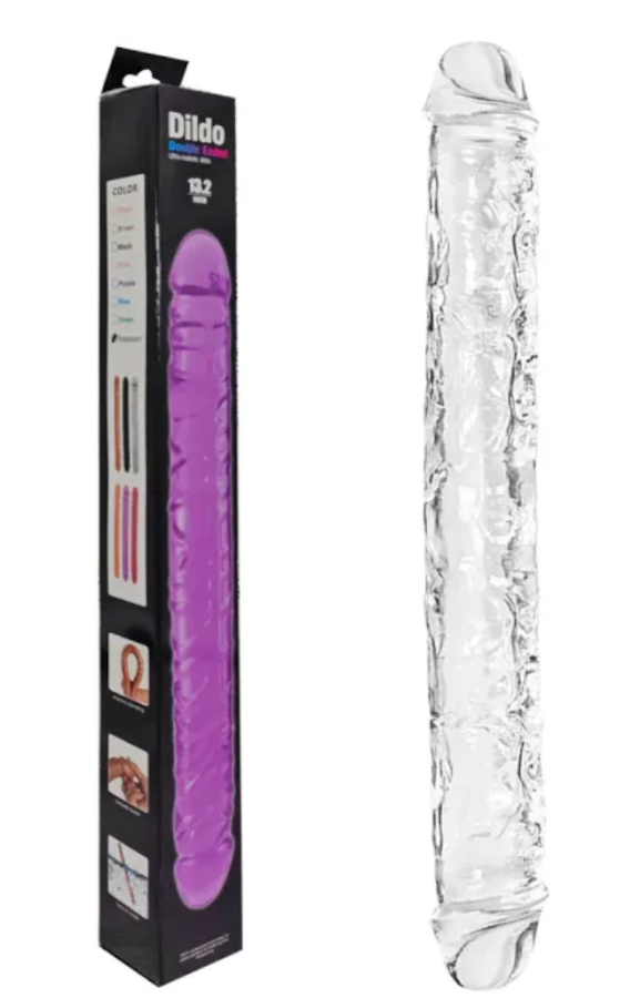 20" CLEAR DOUBLE ENDED DILDO - Image 2