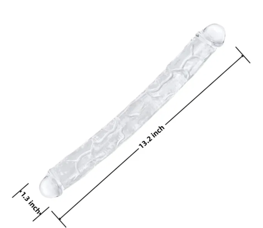 20" CLEAR DOUBLE ENDED DILDO - Image 4
