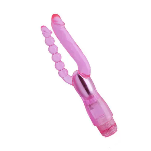 VIBRATING DUAL PENETRATION DOUBLE DILDO ANAL BEADS - Image 3