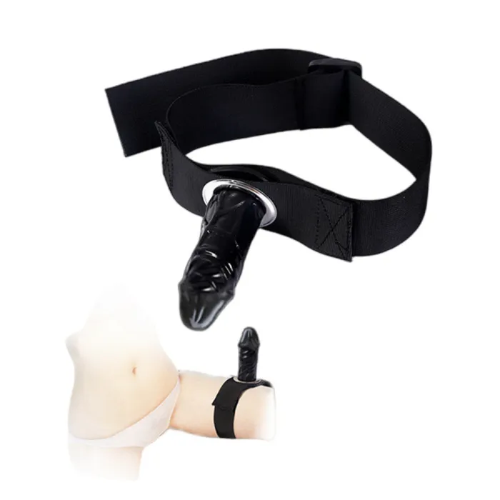 LEG HARNESS WITH BLACK DILDO - Image 3
